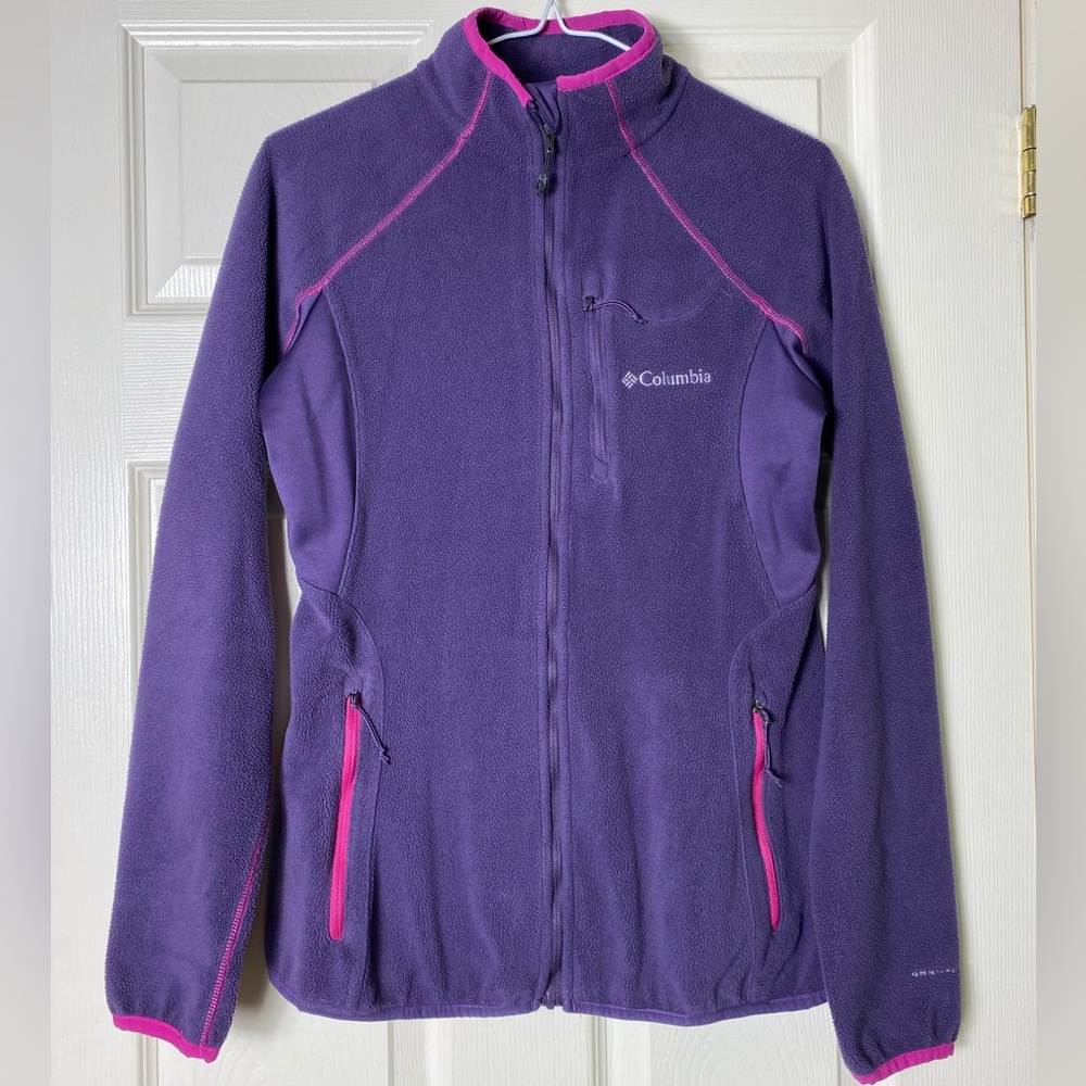 Columbia | Purple & Pink Fleece Full Zip Jacket Omni Heat - Small